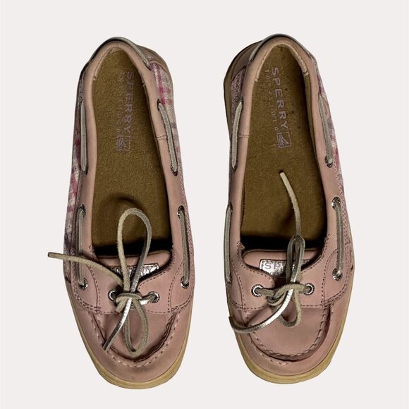 Sperry Top Sider Angel Fish Loafers Girls Shoes Sequin Plaid 4.5 bv - Picture 3 of 9